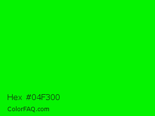 Hex #04f300 Color Image