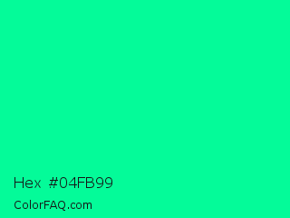 Hex #04fb99 Color Image