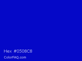 Hex #0508c8 Color Image