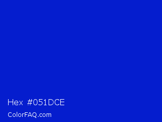 Hex #051dce Color Image