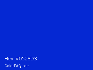 Hex #0528d3 Color Image