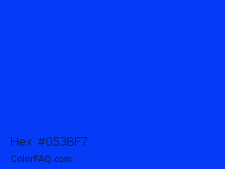 Hex #053bf7 Color Image