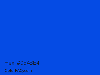 Hex #054be4 Color Image