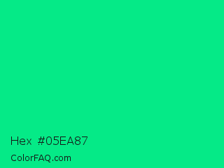 Hex #05ea87 Color Image