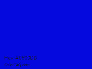 Hex #0609dd Color Image