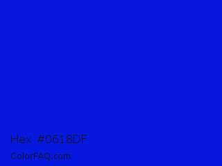 Hex #0618df Color Image