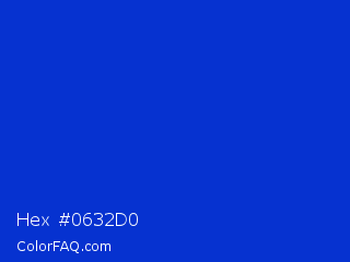 Hex #0632d0 Color Image