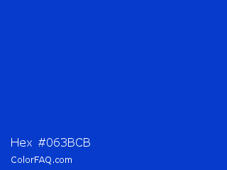 Hex #063bcb Color Image