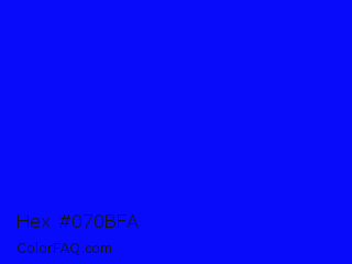 Hex #070bfa Color Image