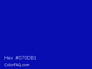 Hex #070db1 Color Image
