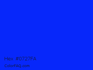 Hex #0727fa Color Image