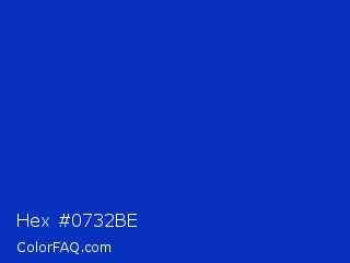 Hex #0732be Color Image