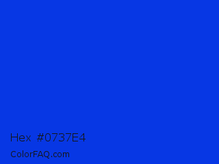 Hex #0737e4 Color Image