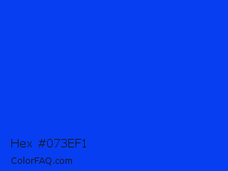 Hex #073ef1 Color Image