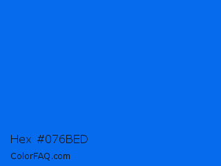 Hex #076bed Color Image