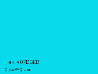 Hex #07dbeb Color Image