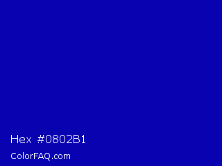Hex #0802b1 Color Image