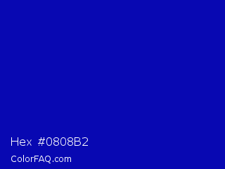 Hex #0808b2 Color Image