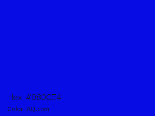 Hex #080ce4 Color Image