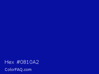 Hex #0810a2 Color Image