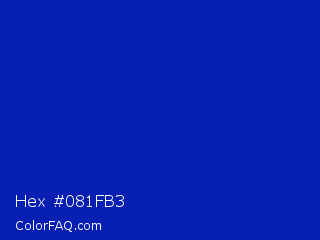 Hex #081fb3 Color Image