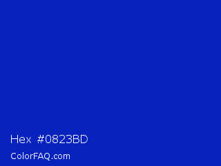 Hex #0823bd Color Image