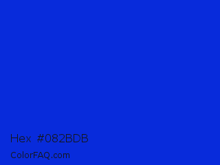 Hex #082bdb Color Image