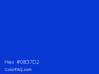 Hex #0837d2 Color Image