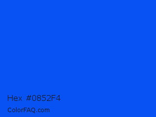 Hex #0852f4 Color Image