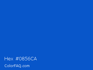 Hex #0856ca Color Image