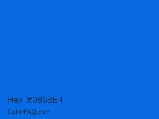 Hex #086be4 Color Image