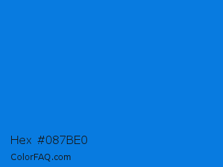 Hex #087be0 Color Image