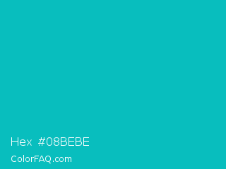 Hex #08bebe Color Image