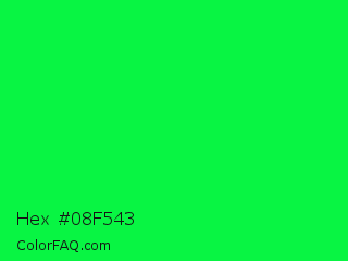 Hex #08f543 Color Image