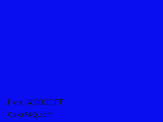 Hex #090def Color Image