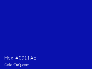 Hex #0911ae Color Image