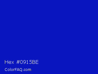 Hex #0915be Color Image