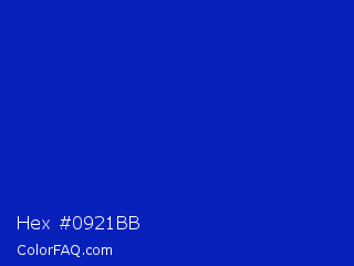 Hex #0921bb Color Image