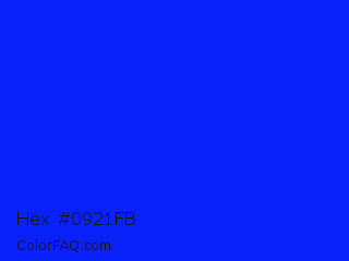 Hex #0921fb Color Image