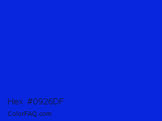 Hex #0926df Color Image
