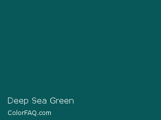 Hex #095859 Deep Sea Green Color Image