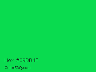 Hex #09db4f Color Image
