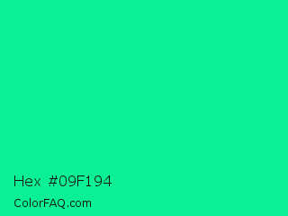 Hex #09f194 Color Image