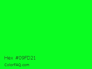 Hex #09fd21 Color Image