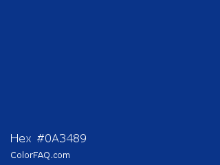Hex #0a3489 Color Image