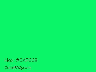 Hex #0af668 Color Image