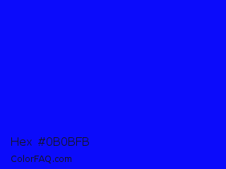 Hex #0b0bfb Color Image