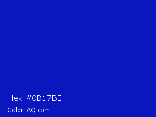 Hex #0b17be Color Image