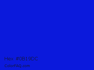 Hex #0b19dc Color Image