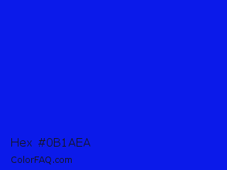 Hex #0b1aea Color Image
